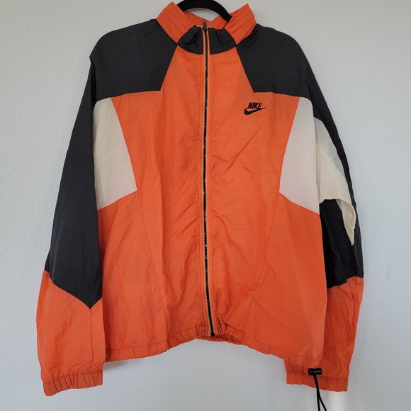 orange windbreaker nike